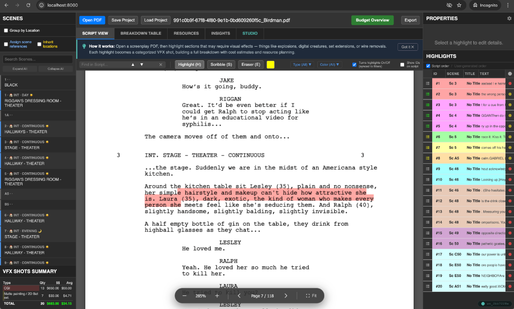 StoryBridge Script View